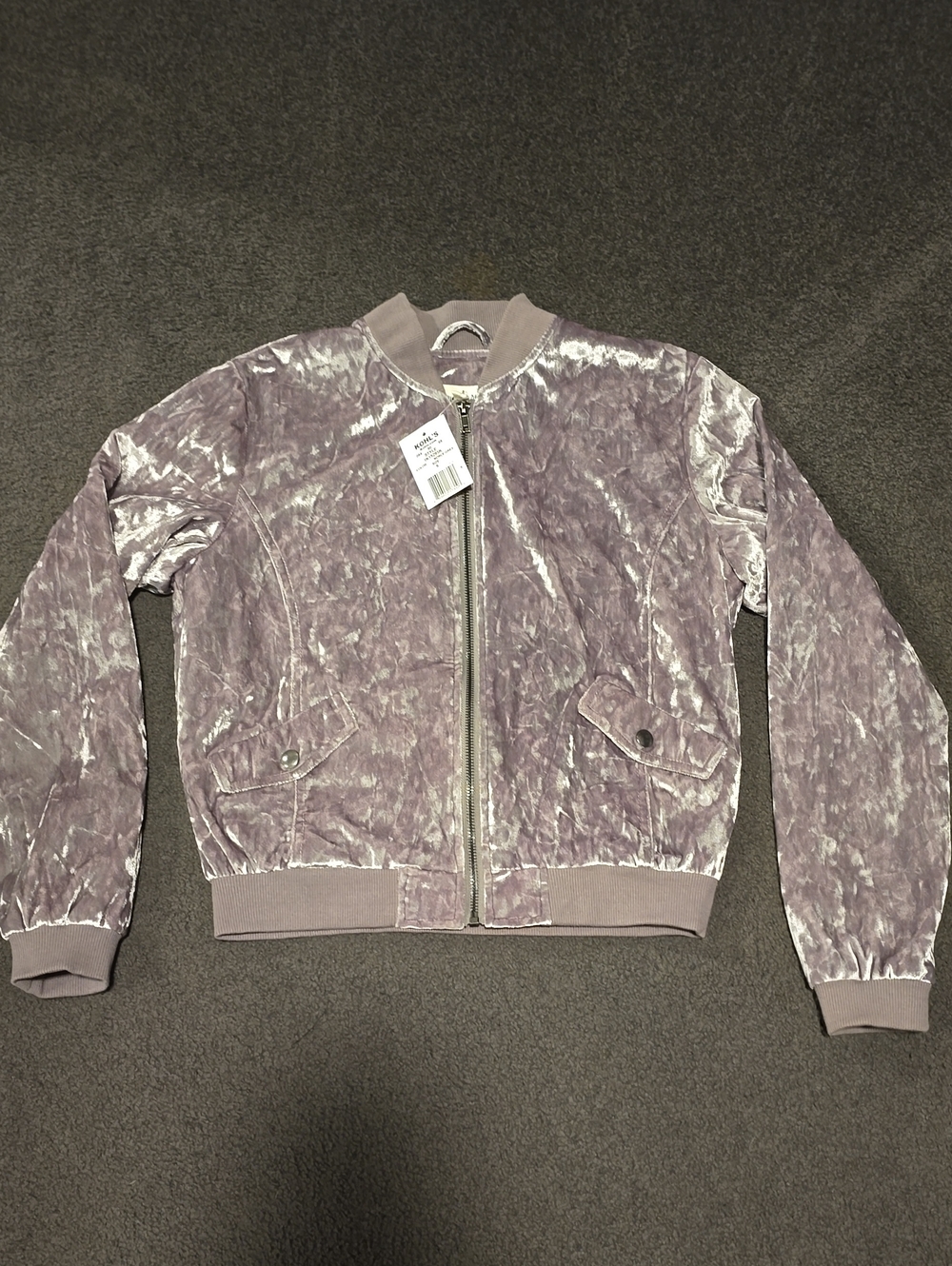 Cloud Chaser Velvet Bomber Jacket in Mauve